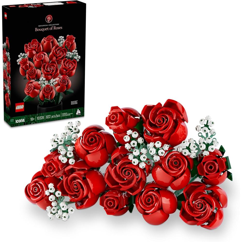 LEGO BOTANICALS RAMO DE ROSAS ARTIFICIALES SET DE CONSTRUCCIÓN PARA ADULTOS