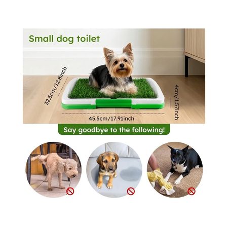 Césped Sintético Baño para Cachorros y Perros Pequeños - Inodoro Lavable y Portátil Multicolor