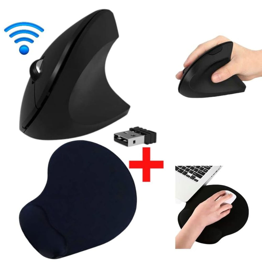 Mejora tu Espacio Mouse Ergonómico Inalámbrico y Pad Antifatiga