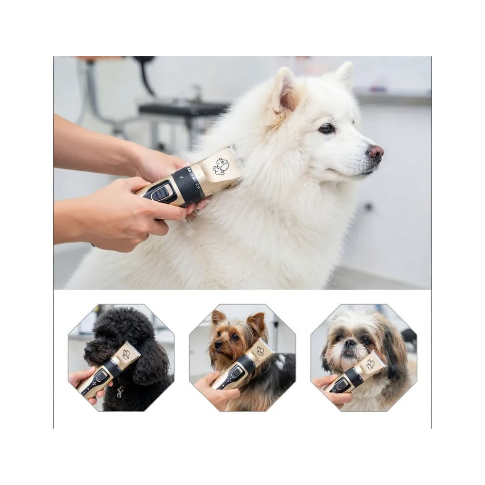 Peluquería Canina en Casa Máquina Recargable USB con Cortaúñas y Lima para Perros y Gatos