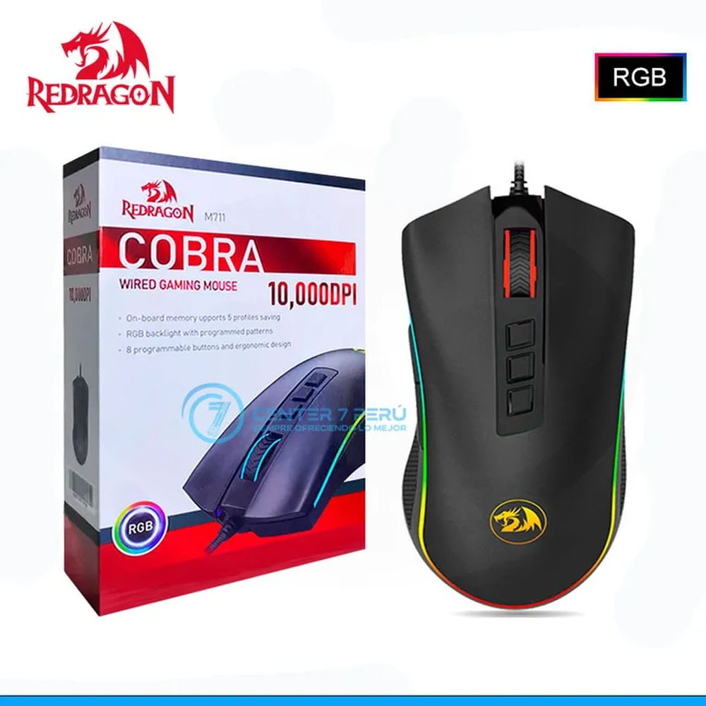 Mouse gamer redragon cobra m711-negro