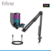 Micrófono Gamer Fifine A6T BLACK Soporte de brazo