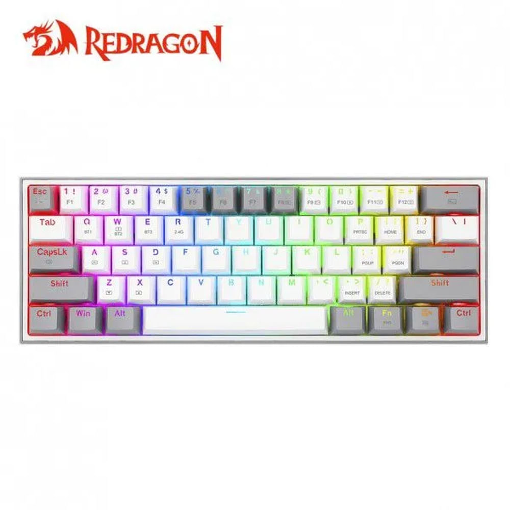 Teclado Redragon FIZZ PRO Wireless Spanish K616-RGB-GW WHITEGREY