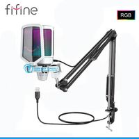 Micrófono Gamer Fifine A6T WHITE Soporte de brazo