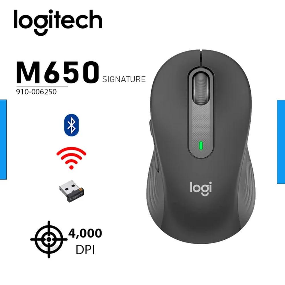 MOUSE LOGITECH SIGNATURE M650 SILENT WIRELESSBLUETOOTH BLACK