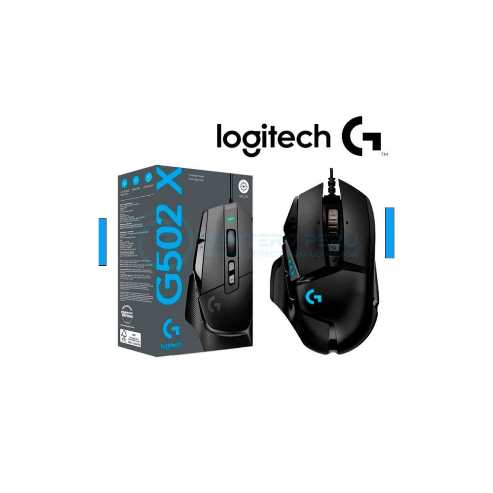 MOUSE LOGITECH G502 X HERO USB 25K DPI LIGHTFORCE BLACK