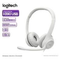 AUDIFONO CMICROF LOGITECH H390 USB NOISE CANCELLING WHITE