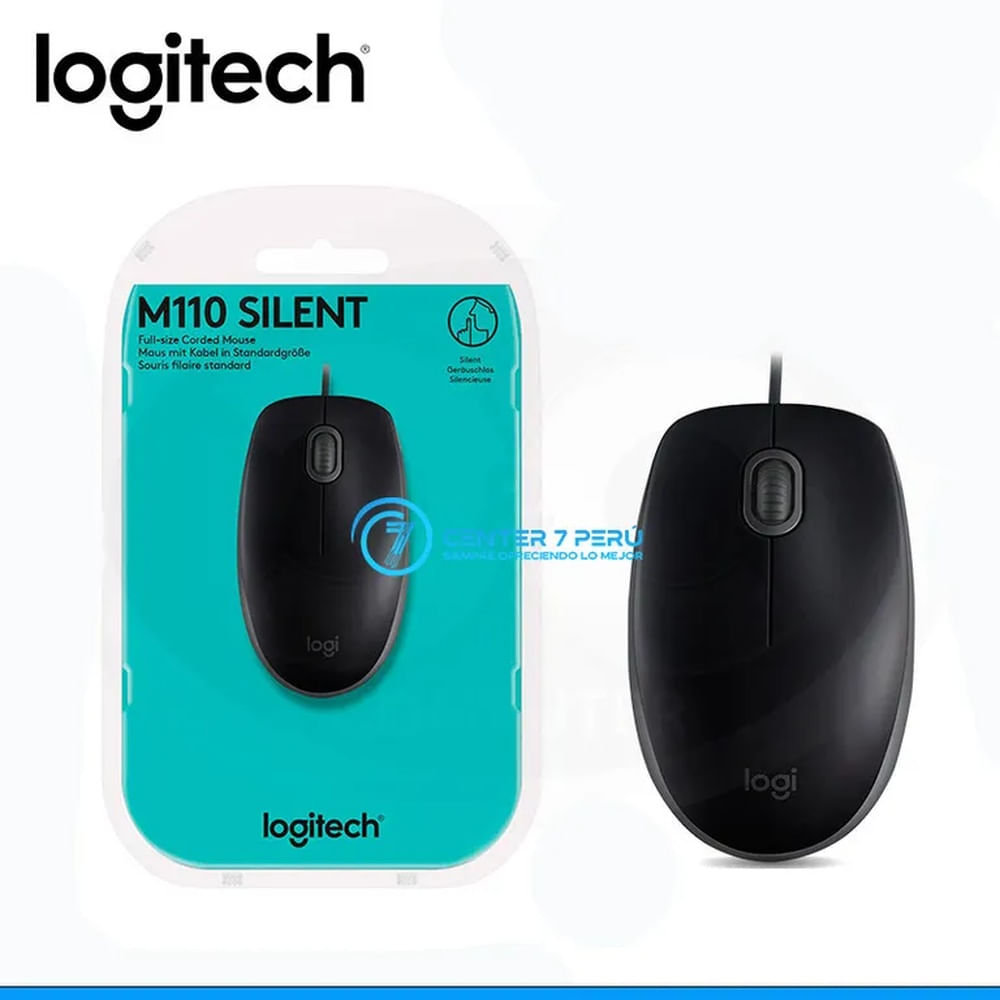 MOUSE LOGITECH M110 SILENT OPTICO USB BLACK
