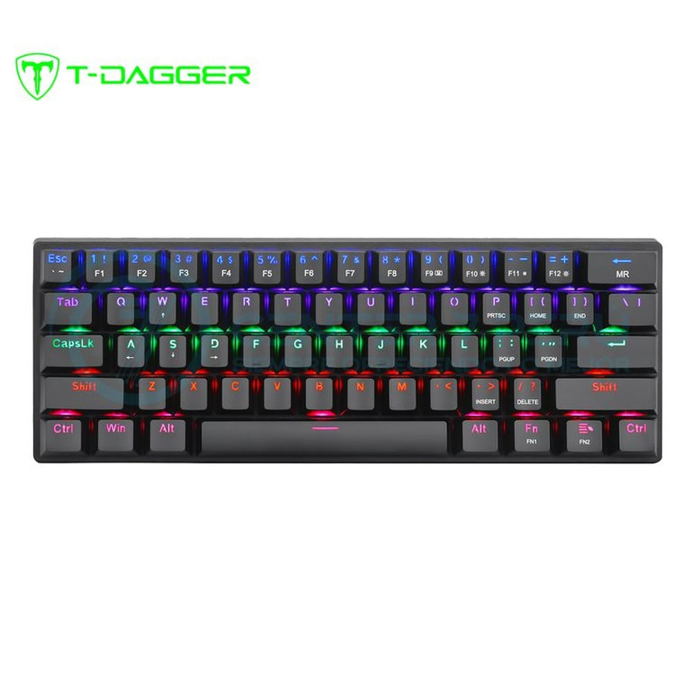 Teclado T-Dagger ARENA Rainbow Spanish T-TGK321-BR BLACK