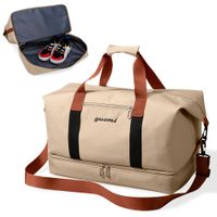 Bolso de Viaje Maletín Deportivo para Gimnasio Beige CG0