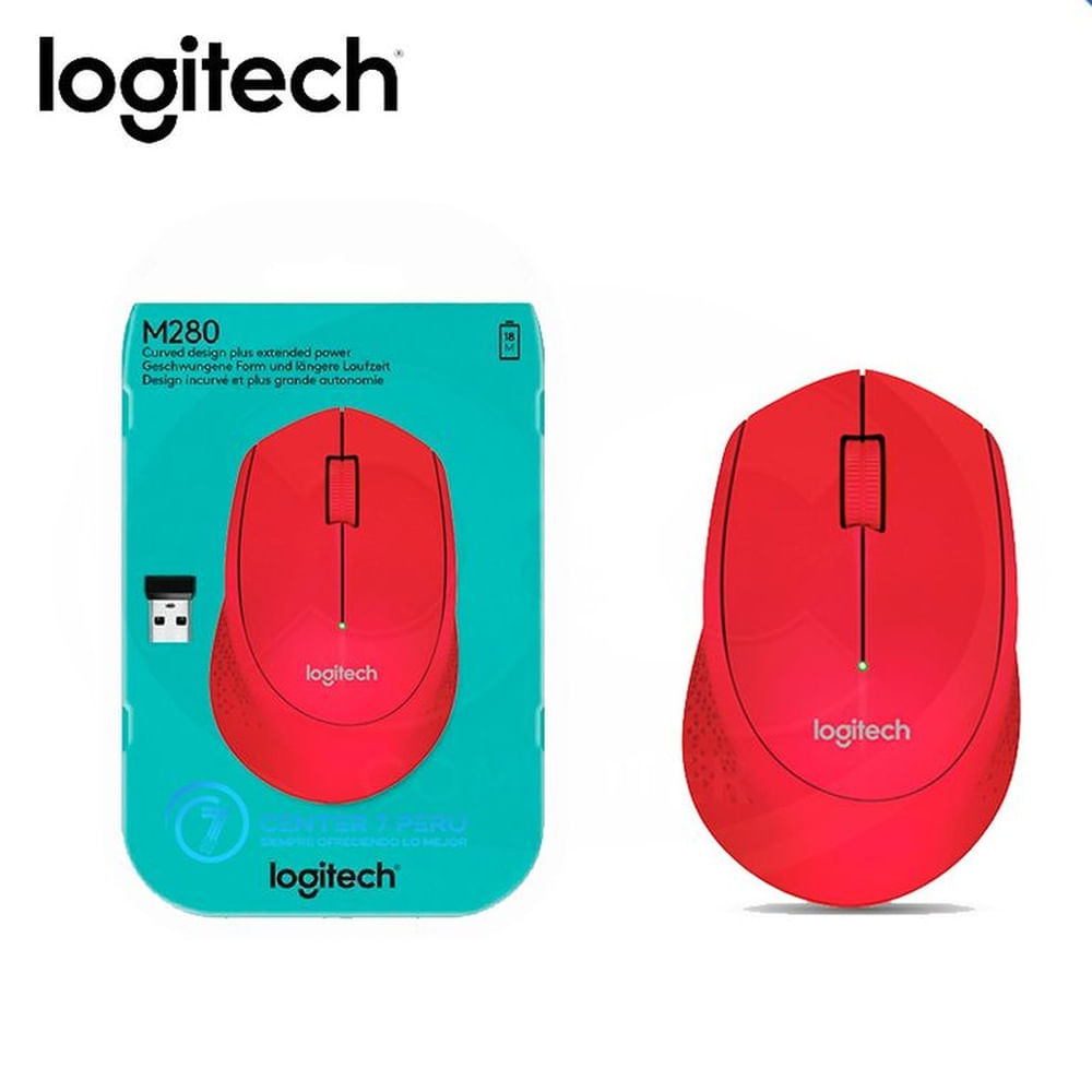 Mouse Logitech M280 Wireless rojo