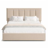 Cama Tapizada Listón Adda LeMueble Queen Beige