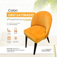 Funda vintage curva de terciopelo 8 unidades - Oro Satinado