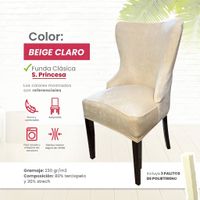 Funda vintage princesa o reina en terciopelo 4 unidades - Beige Claro