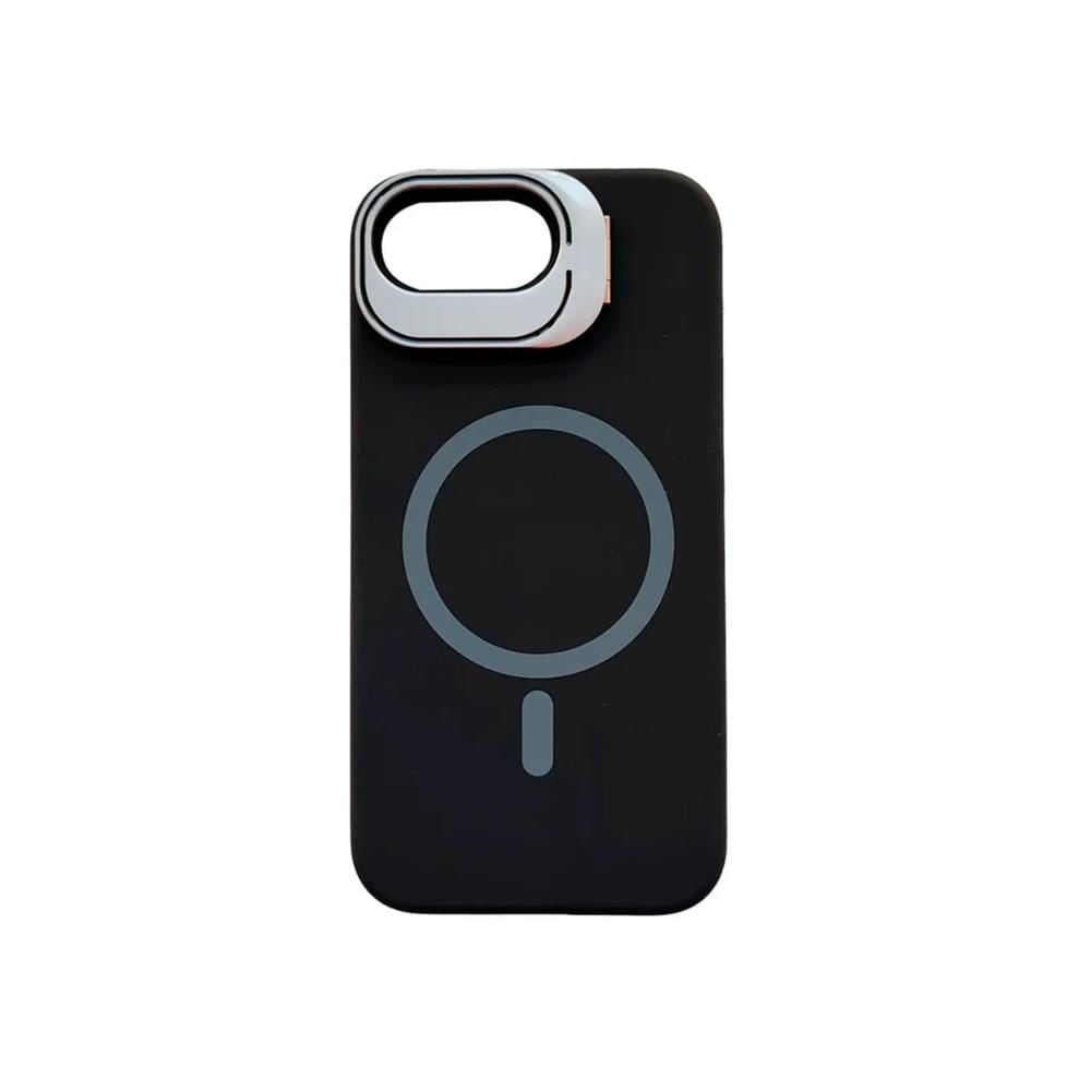 FUNDA SILICONA MAGSAFE Y PARANTE PARA IPHONE 16e NEGRO