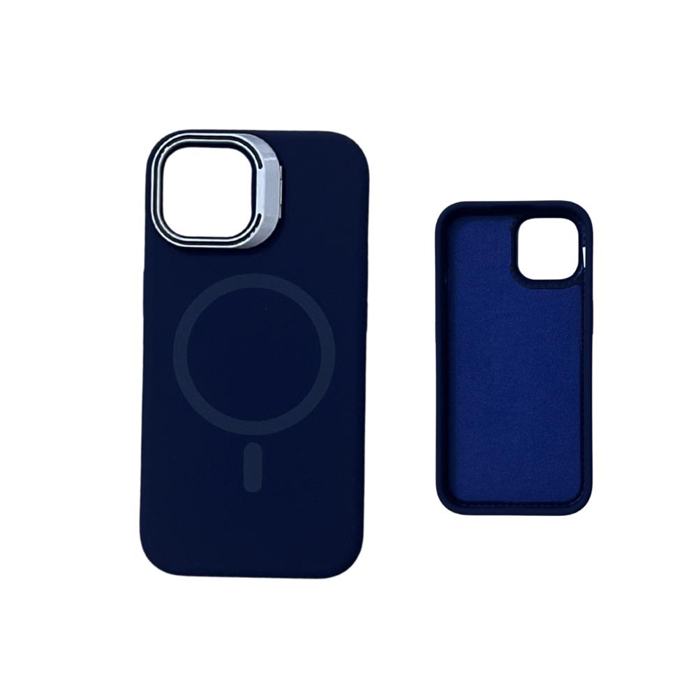 FUNDA SILICONA MAGSAFE Y PARANTE PARA IPHONE 15 AZUL