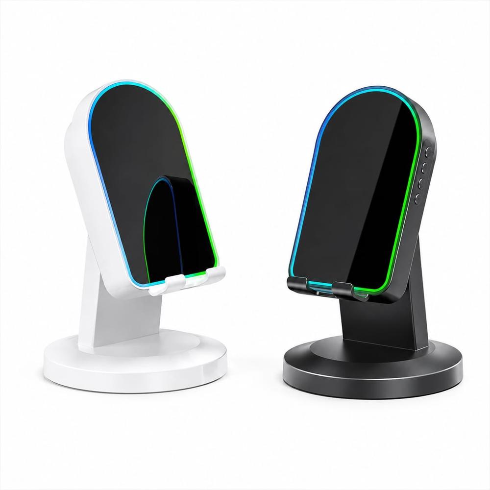 Soporte para Celular con Parlante Bluetooth 5.3 y Conexión por Sensor - Base Antideslizante