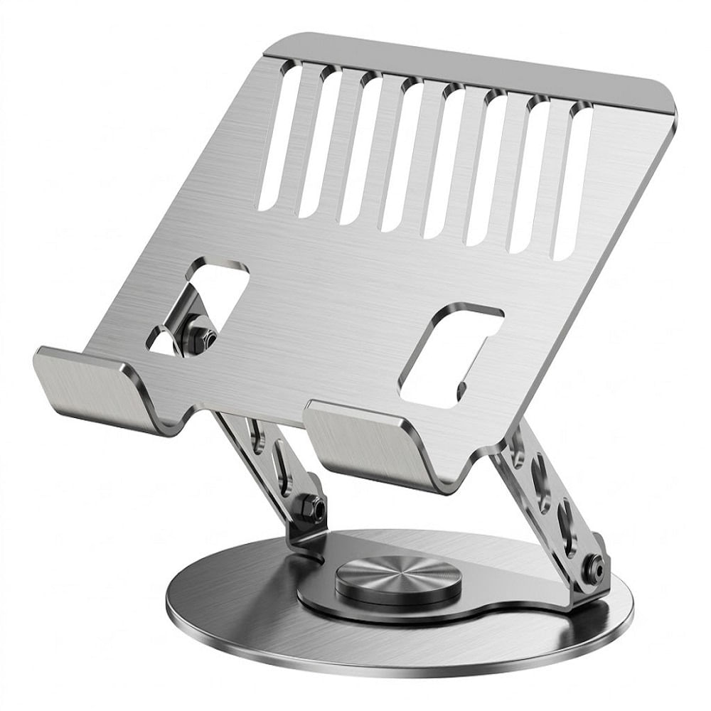Soporte Base Aluminio Para Laptop - Tablet Giratorio 360 Plegable