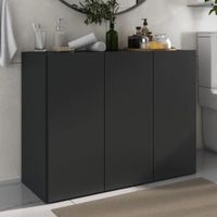 Aparador de Baño Ingrid color Negro 3 puertas TU MESITA