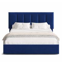Cama Tapizada Listón Adda LeMueble Queen Azul