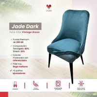 Funda de silla vintage en terciopelo grueso 8 unidades - Jade Dark
