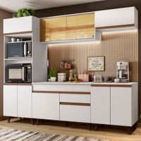 Mueble de Cocina Integral Reims 260 cm con Encimera - Blanco 02