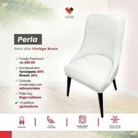 Funda de silla vintage en terciopelo grueso 4 unidades - Perla