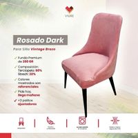 Funda de silla vintage en terciopelo grueso 8 unidades - Rosado Dark