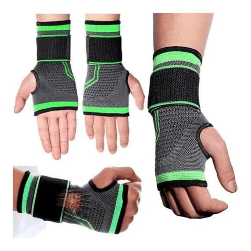 1 Muñequera Deportiva Ajustable con Gel Protección Ortopedica