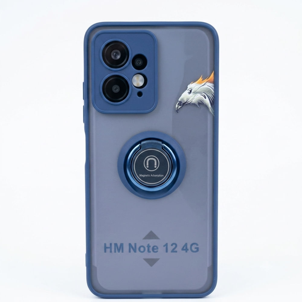 Case ahumado con soporte magnetico para Xiaomi XM Note 12 4G - AZUL