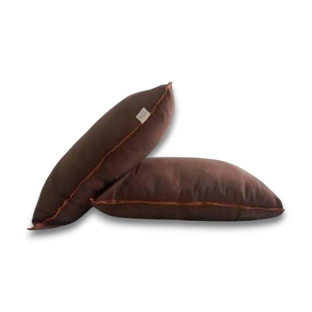 Pack 2 Almohadas Nuth Microfibra Poliéster Confort - Marrón Arlin 60 X 40 10000337