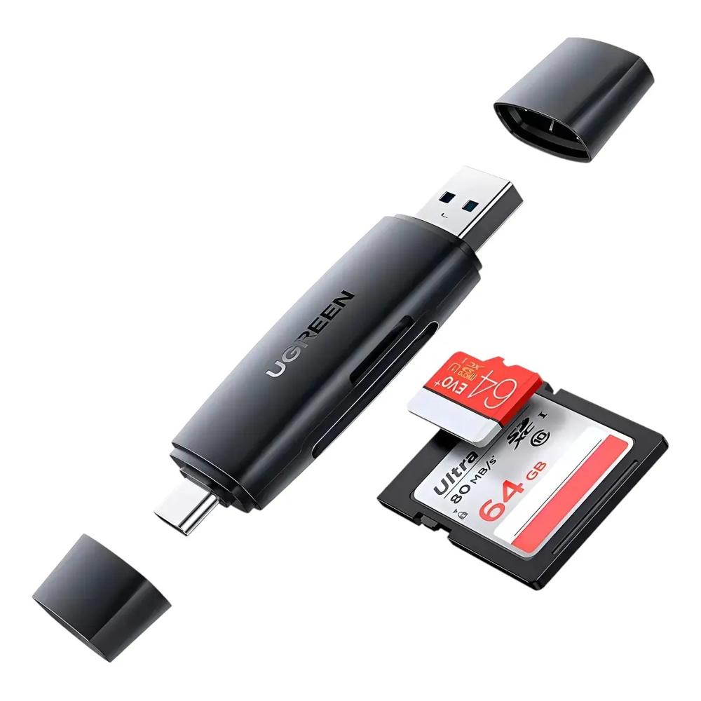 UGREEN Lector de Tarjeta USB-C y USB-A  3.0 5Gps OTG SD MicroSD  - 80191