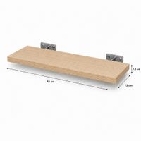 Repisa Flotante Recta Color Panela 40x12 x1.8 cm de Melamina Pelikano para Sala Dormitorio Oficina