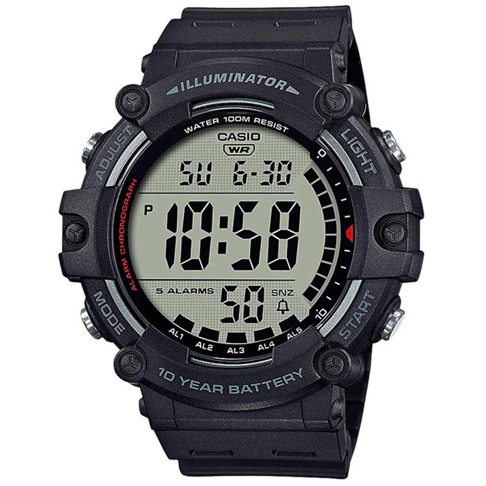 Reloj Casio AE-1500WH-1AV Digital Cronometro Alarma Fecha Luz Negro