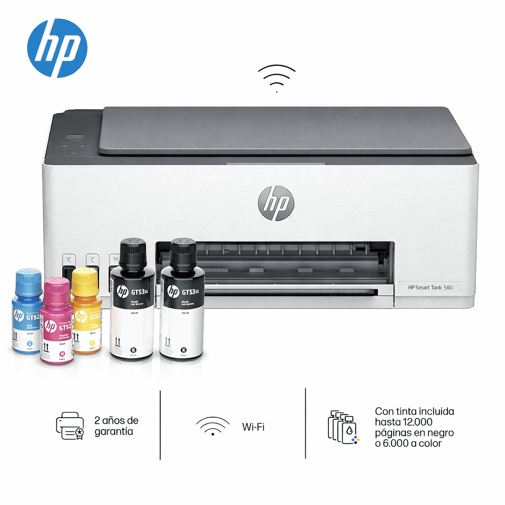 Impresora Multifuncional HP Smart Tank 580