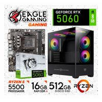 PC GAMER RYZEN 5 5500- GRAFICA RTX5060 DE 8GB-RAM 16GB-SSD 512GB