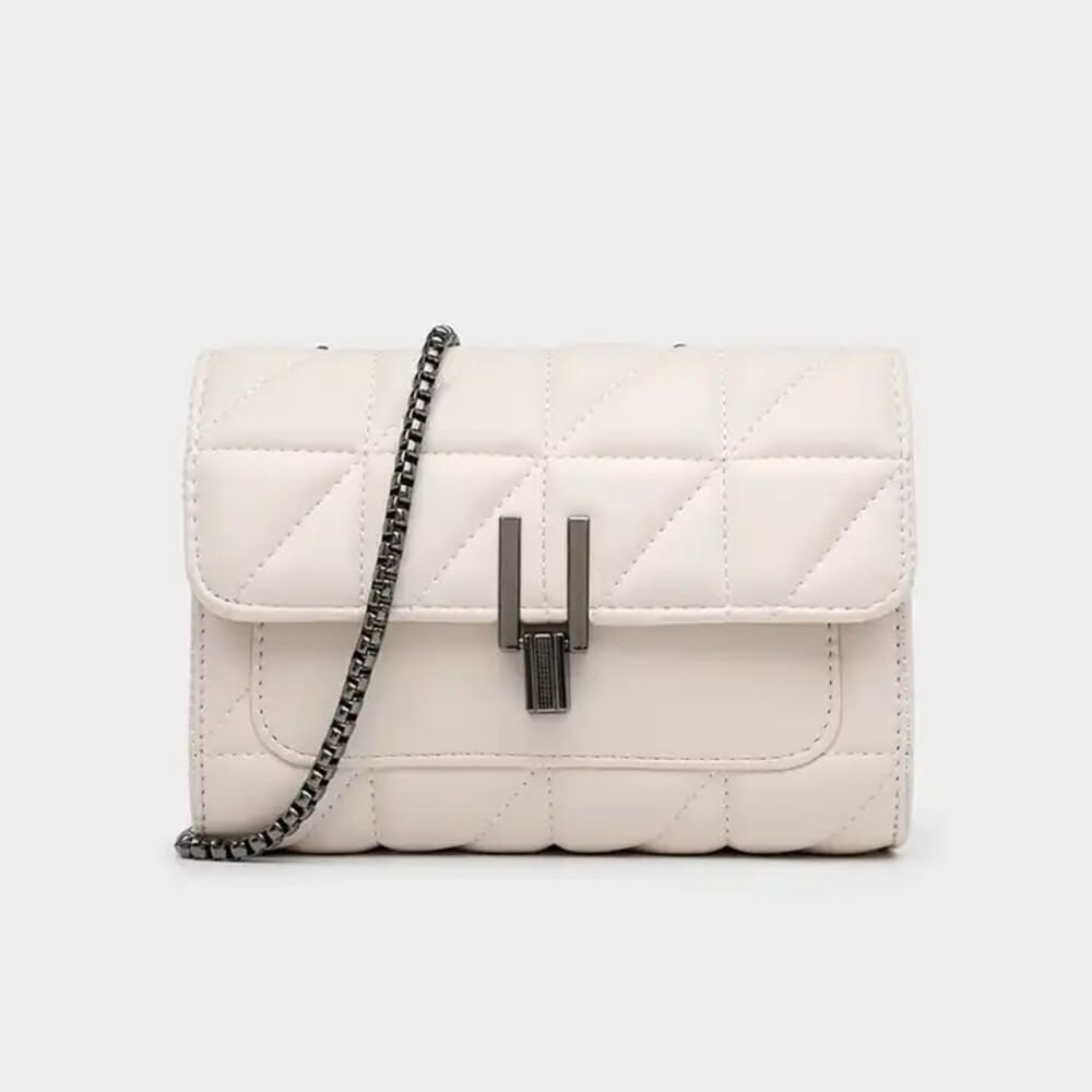 CARTERA NEW FIORELA DISEÑO CASUAL COLOR BLANCO HUESO