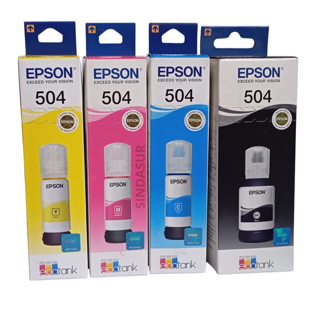 KIT TINTA EPSON 504 ORIGINAL 4 COLORES T504
