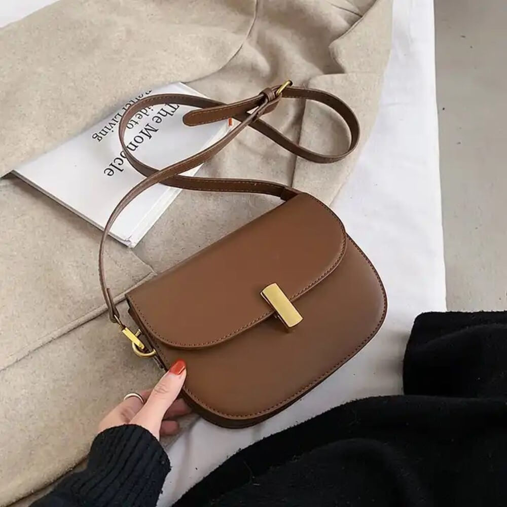 CARTERA NEW ADRI DISEÑO CLÁSICO Y MODERNO MARRON