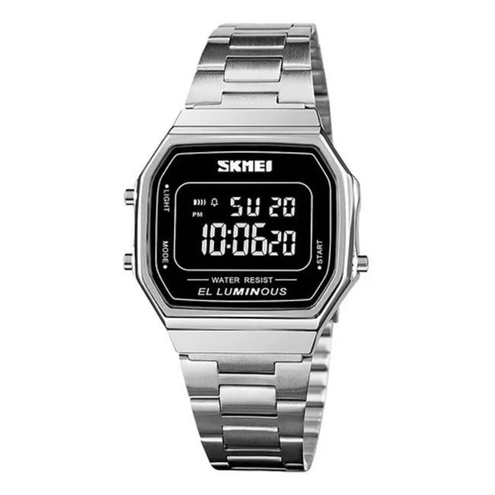 Reloj Digital SKMEI 1647 Acuático con correa metálica Plateado