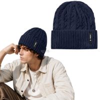 Gorro Tejido Poliéster Diseño Trenzado Para Invierno