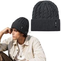 Gorro Tejido Poliéster Diseño Trenzado Para Invierno