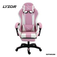 Silla Gamer Lyzor con Posapiés SGRTWN135A- Rosado