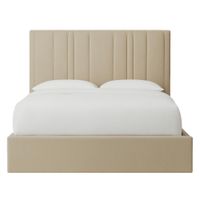 Cama Tapizada Líneas LeMueble 1.5 Plz Beige