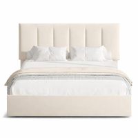 Cama Tapizada Listón Adda LeMueble 1.5 Plz Ivory