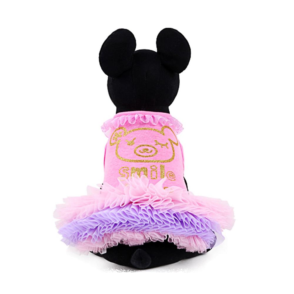 VESTIDO PERRITA PRINCESA ROSADO TUTU ROPA PARA PERRO O GATO PEQUEÑO CUMPLEAÑOS MASCOTA - TALLA XXS