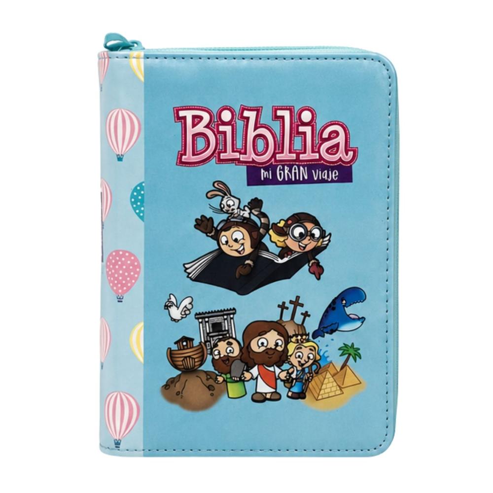 Biblia Rvr1960 Mi Gran Viaje Azul Cierre Índice Letra 8pts