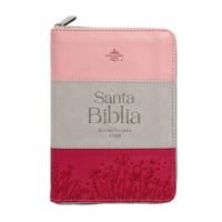 Biblia Reina Valera 1960 Mediana Rosa Gris Y Fucsia