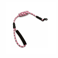 Soga tiro de correa de nylon importado para perros color rosado de 1.20 metros