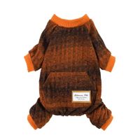 ENTERIZO PARA PERRO NARANJA TEJIDO ROPA ABRIGADORA PERRO O GATO - TALLA XXL